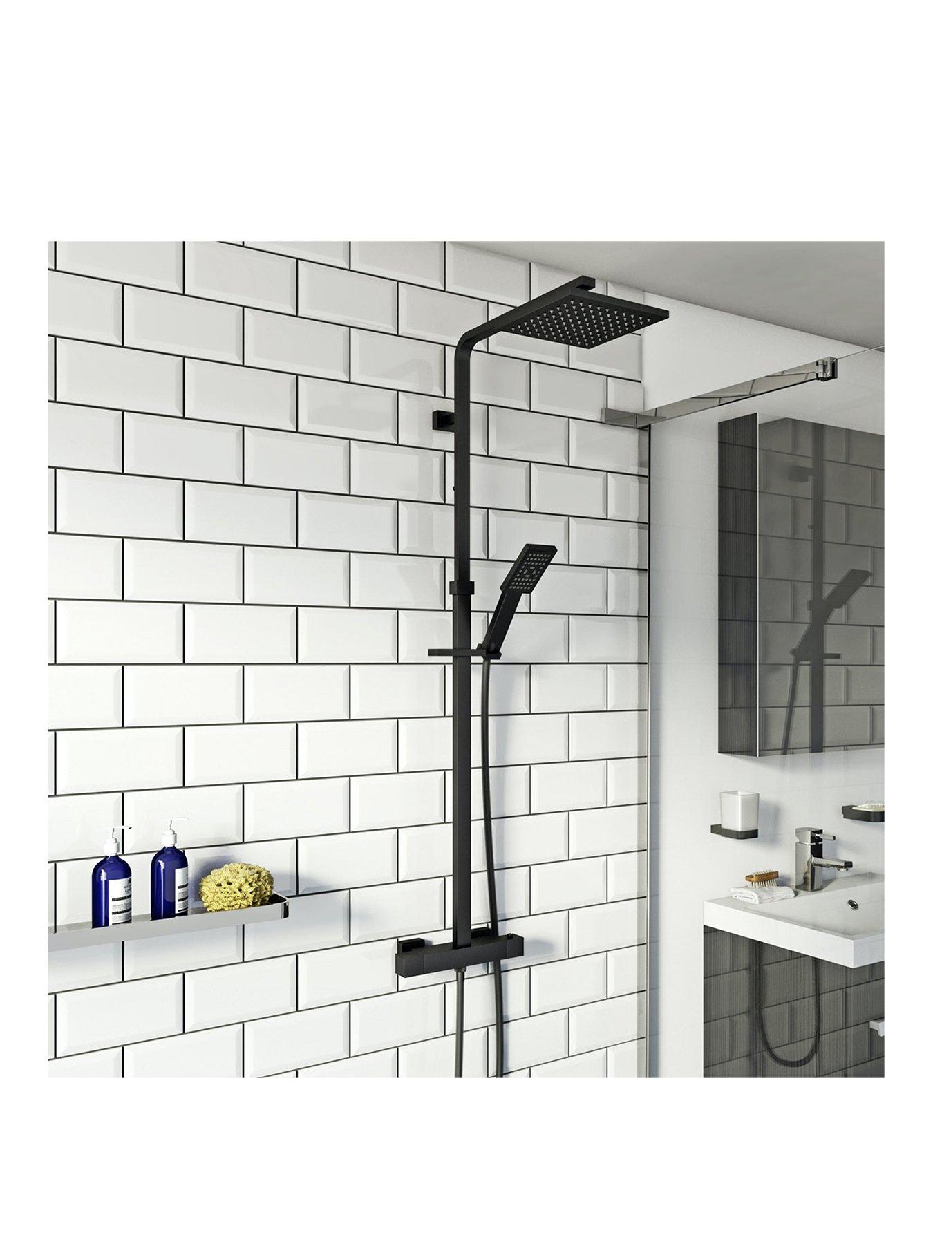 Product photograph of Orchard Bathrooms By Victoria Plum Cooper Square Exposed Mixer Shower In Matt Black from very.co.uk