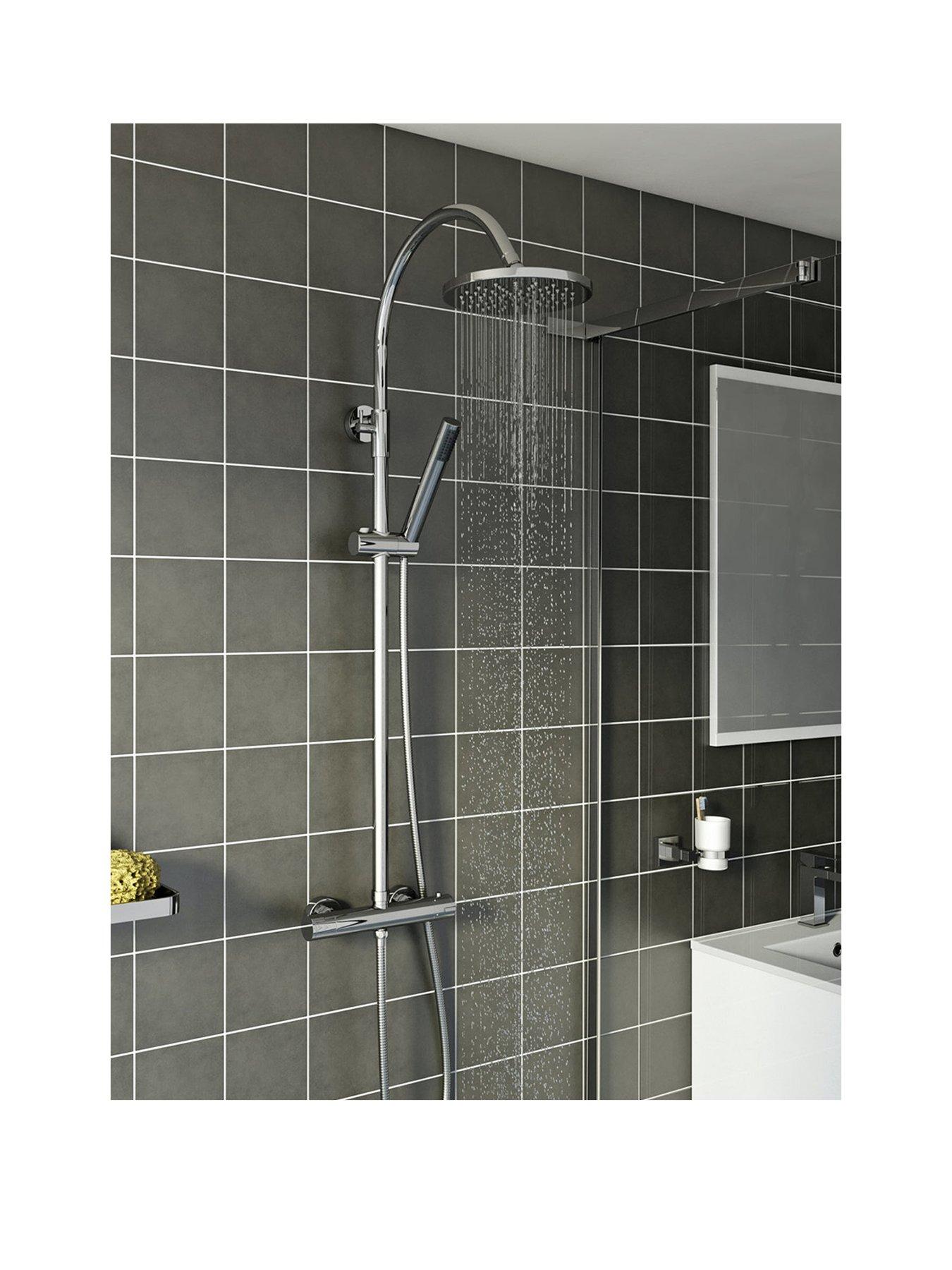 Product photograph of Orchard Bathrooms By Victoria Plum Eden Round Exposed Mixer Shower In Chrome from very.co.uk