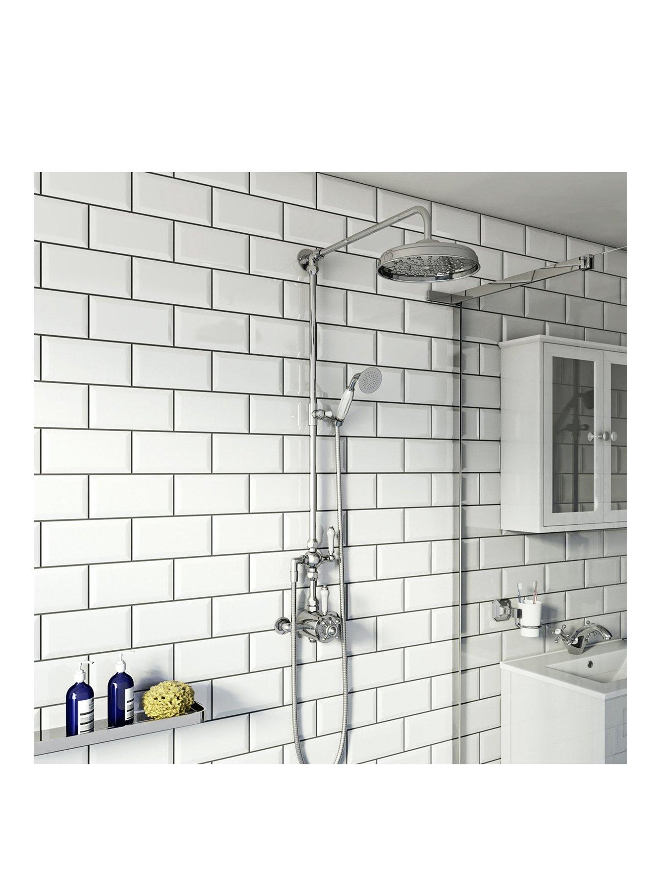 Product photograph of Orchard Bathrooms By Victoria Plum Eden Round Traditional Exposed Mixer Shower from very.co.uk