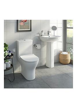 Product photograph of Orchard Bathrooms By Victoria Plum Derwent Y Shape Close Coupled Toilet With Full Pedestal Basin from very.co.uk