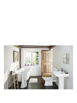 Product photograph of The Bath Co By Victoria Plum Dulwich Roll Top Bath Suite With Traditional Close Coupled Toilet And Full Pedestal Basin 1695 X 740 from very.co.uk