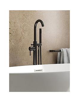 Product photograph of Orchard Bathrooms By Victoria Plum Cooper Round Freestanding Bath Filler Tap Matt Black from very.co.uk