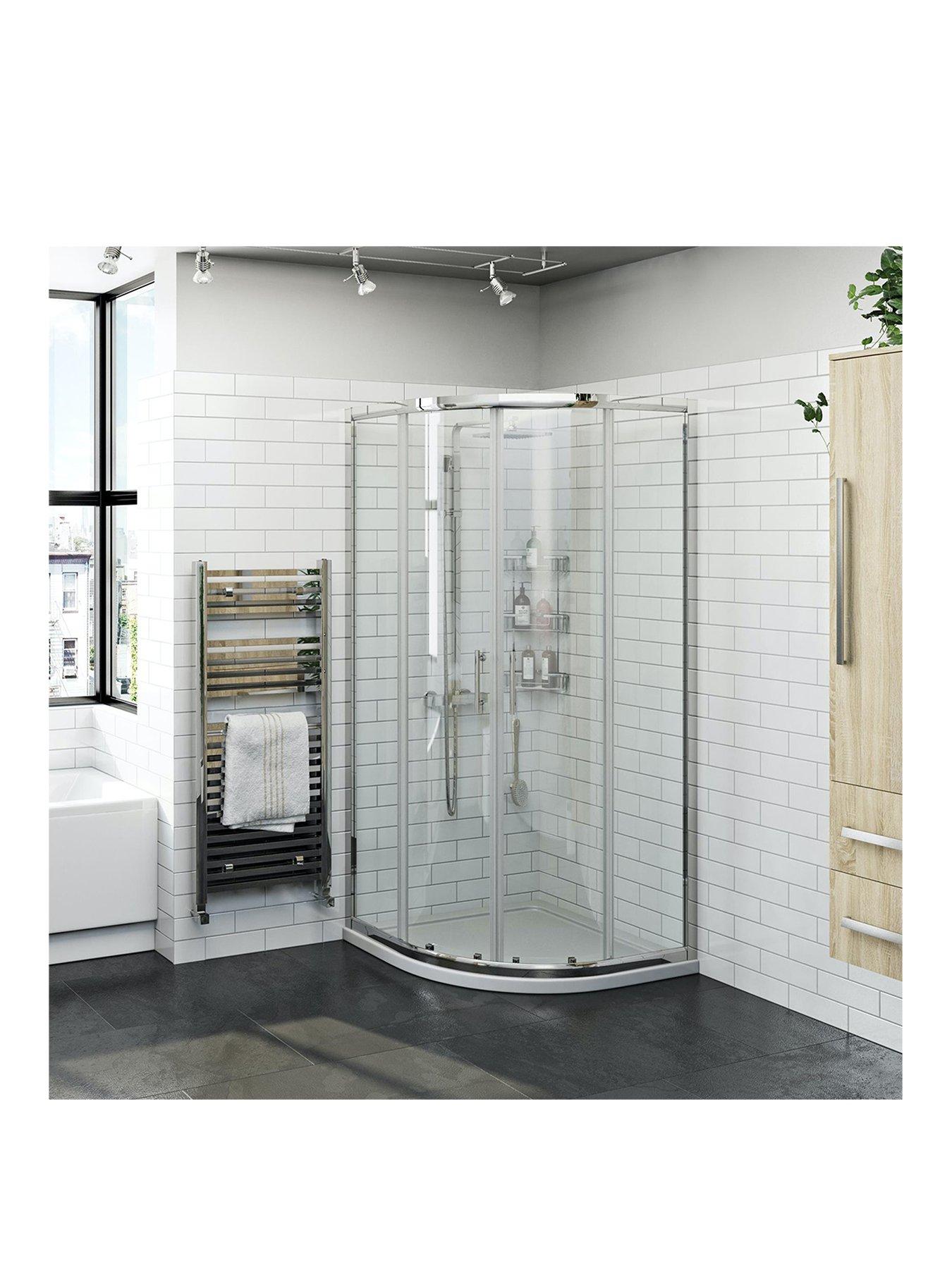 Product photograph of Orchard Bathrooms By Victoria Plum Kemp 6mm Quadrant Shower Enclosure With Tray And Waste 800 X 800 from very.co.uk