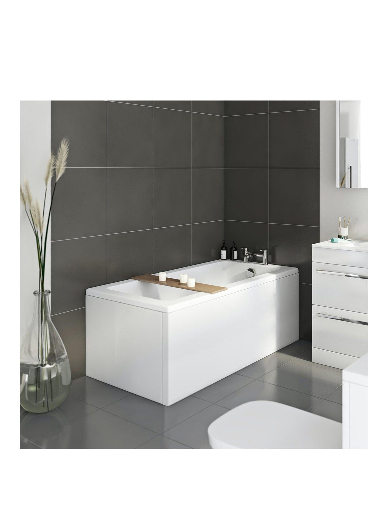 Product photograph of Orchard Bathrooms By Victoria Plum Eden Straight Bath With Panels And Waste 1500 X 700 from very.co.uk