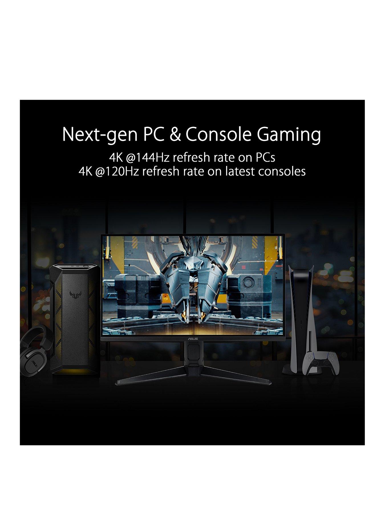 ASUS TUF Gaming 28” 4K 144HZ DSC HDMI 2.1, Monitor (VG28UQL1A) - UHD (3840  x 2160), Fast IPS, 1ms, Extreme Low Motion Blur Sync, G-SYNC Compatible