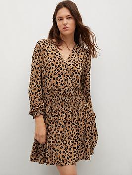 mango-leopard-mini-dress-brown