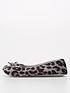  image of v-by-very-leopard-ballerina-slippers-grey