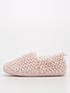  image of v-by-very-closed-faux-fur-slippers-pink