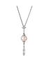  image of love-pearl-sterling-silver-freshwater-pearl-cubic-zirconia-lariat-drop-necklace-162-inches