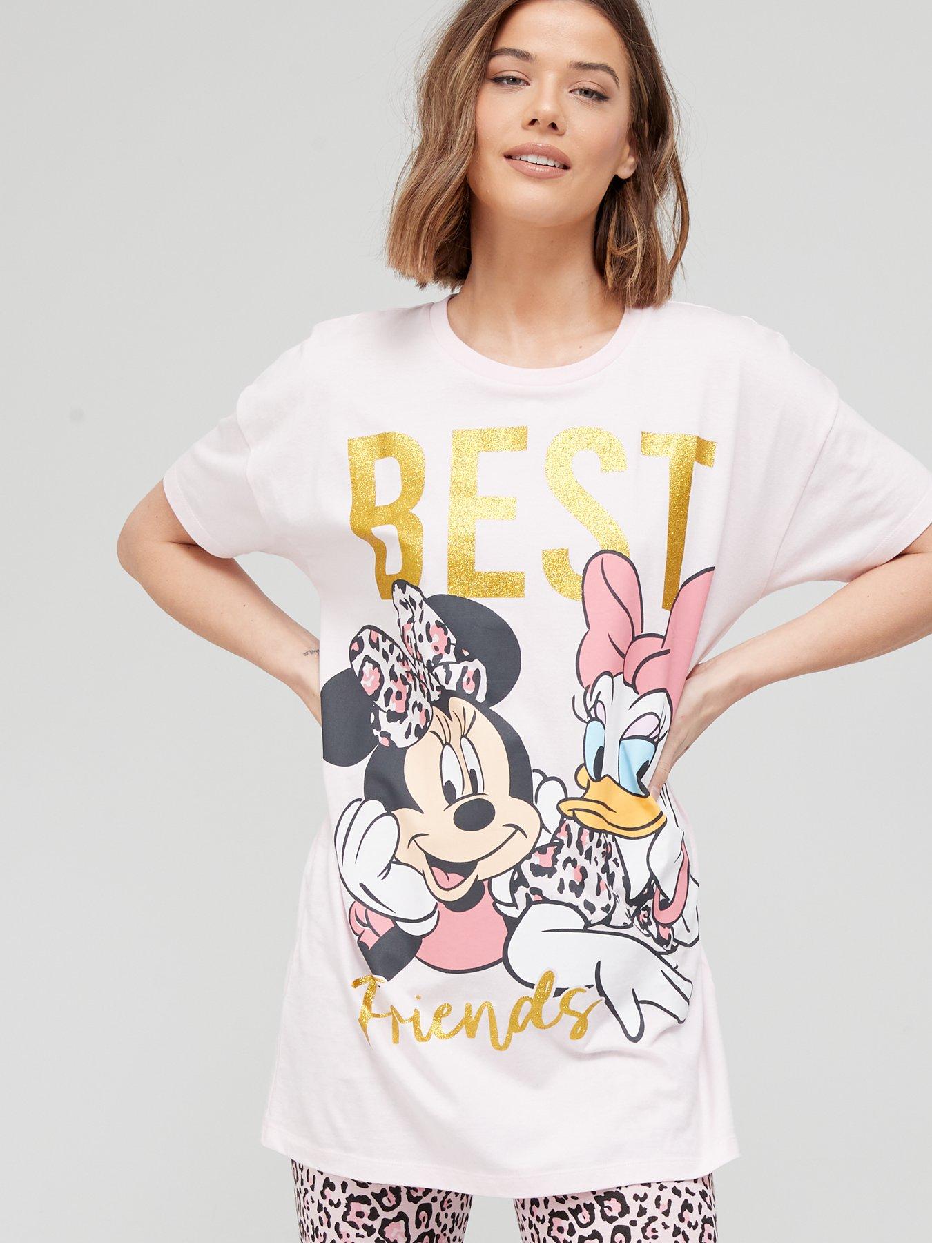 Ladies Disney Minnie Mouse & Daisy Duck Mini Me Pyjamas