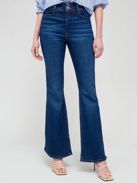 v-by-very-shaping-flare-jean-dark-wash