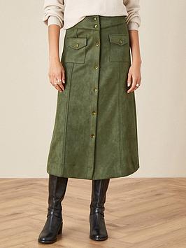 monsoon-button-through-suedette-skirt