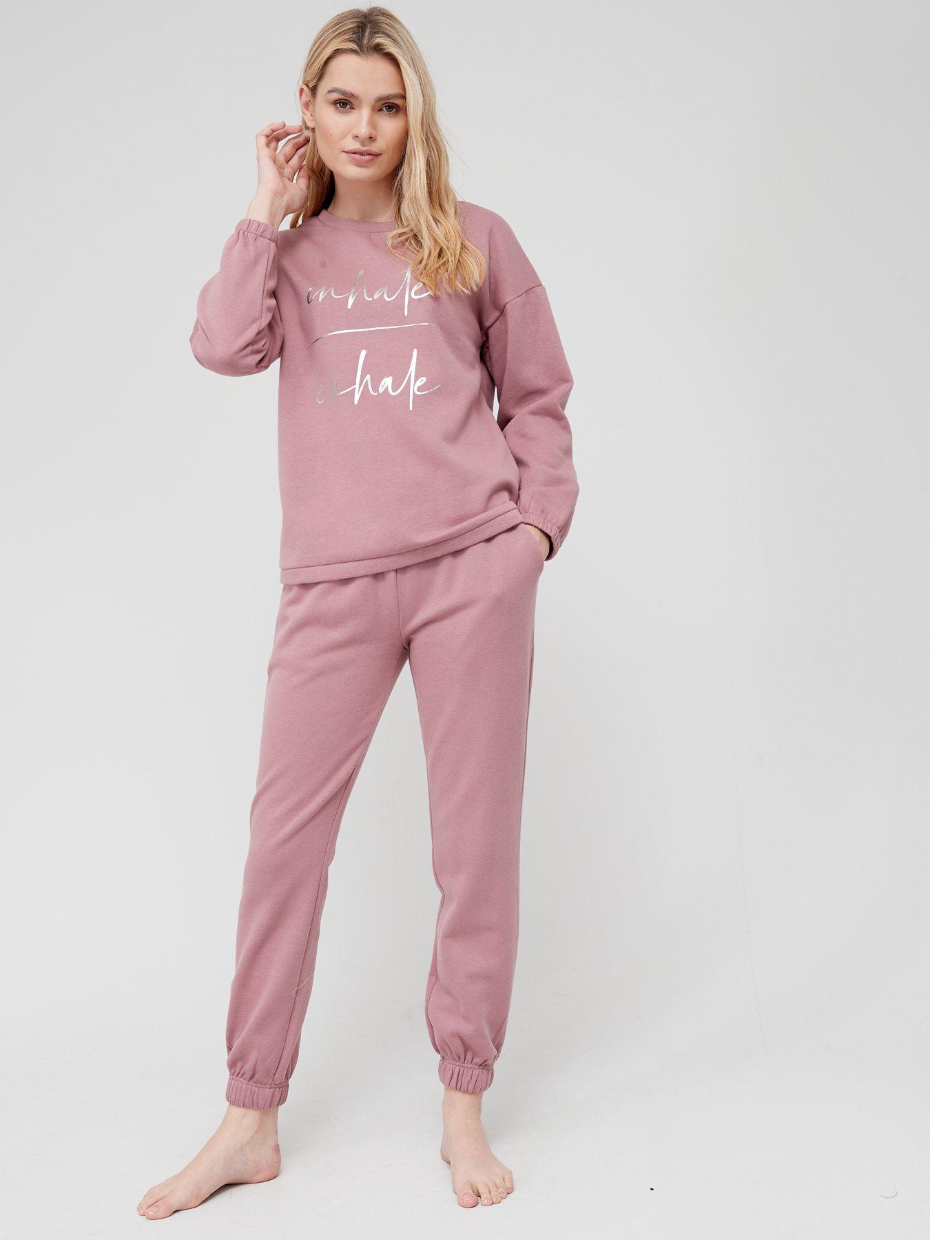  Inhale Exhale Sweat and Jogger Lounge Set - Blush