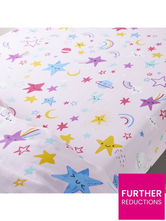 front image of catherine-lansfield-happy-stars-fitted-sheet