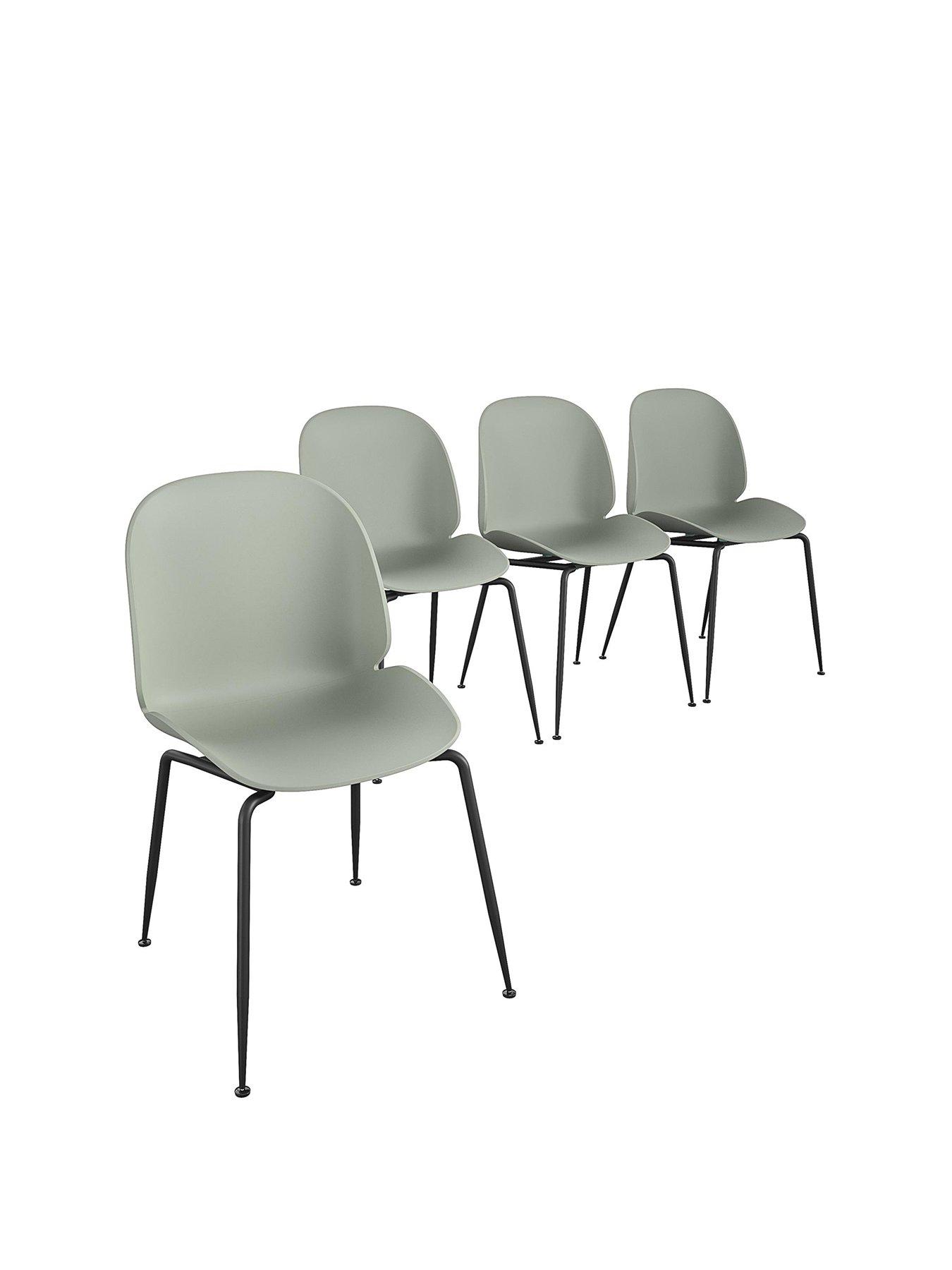 Product photograph of Cosmoliving By Cosmopolitan Aria Resin Dining Chair 4pk from very.co.uk