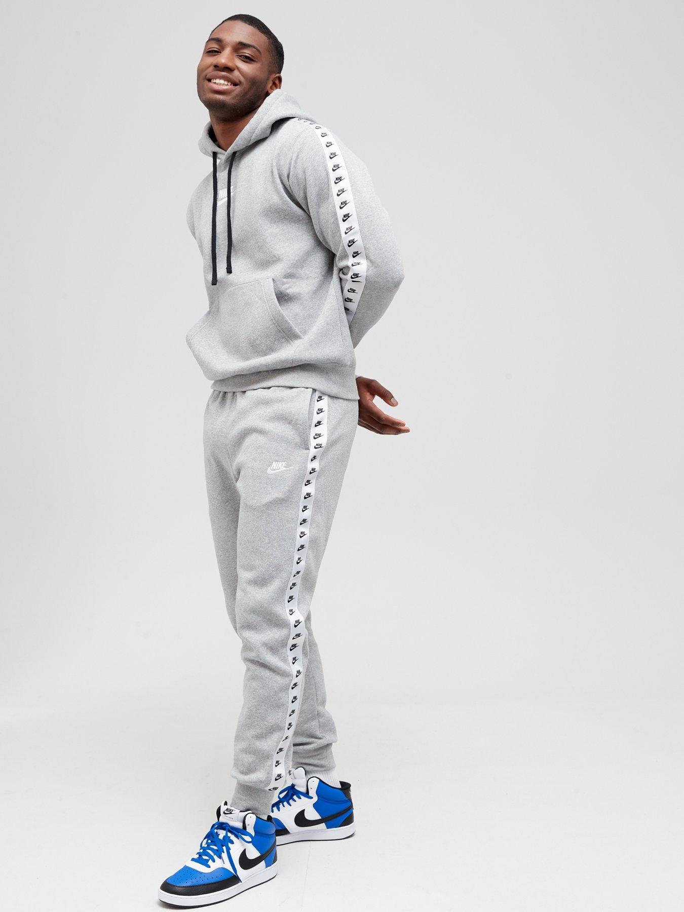 Nike NSW Fleece Futura Pullover Tape - Grey | very.co.uk