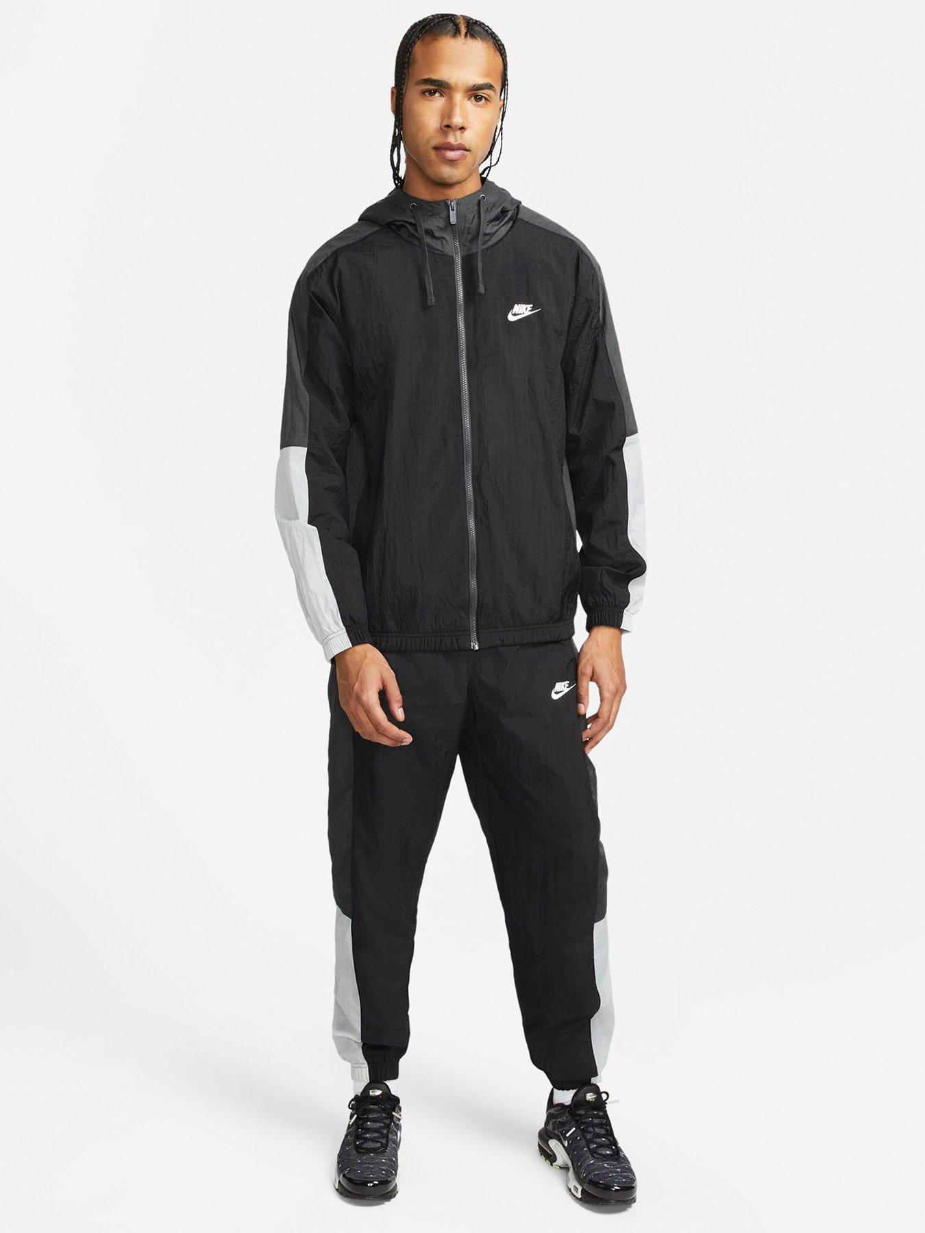  NSW Contrast Woven Hooded Tracksuit - Black/Grey