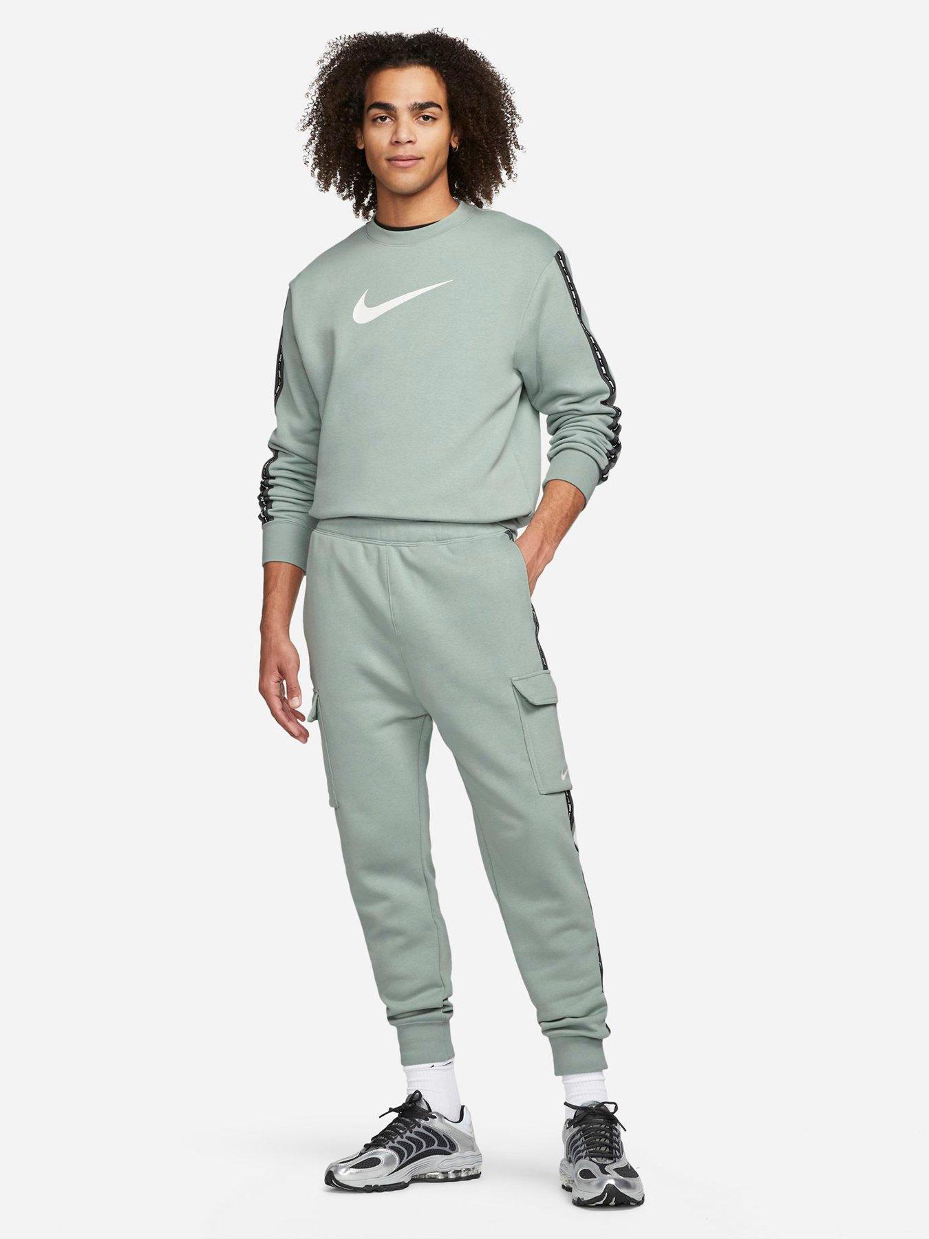 Nike NSW Repeat Fleece Cargo Pants - Grey/Black | very.co.uk