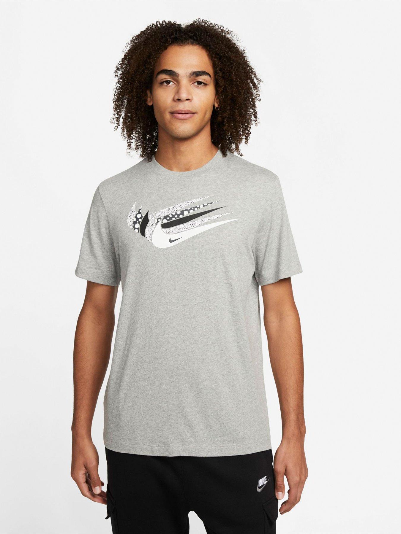  NSW 2 Month Multi Swoosh T-Shirt (Plus Size) - Grey/White