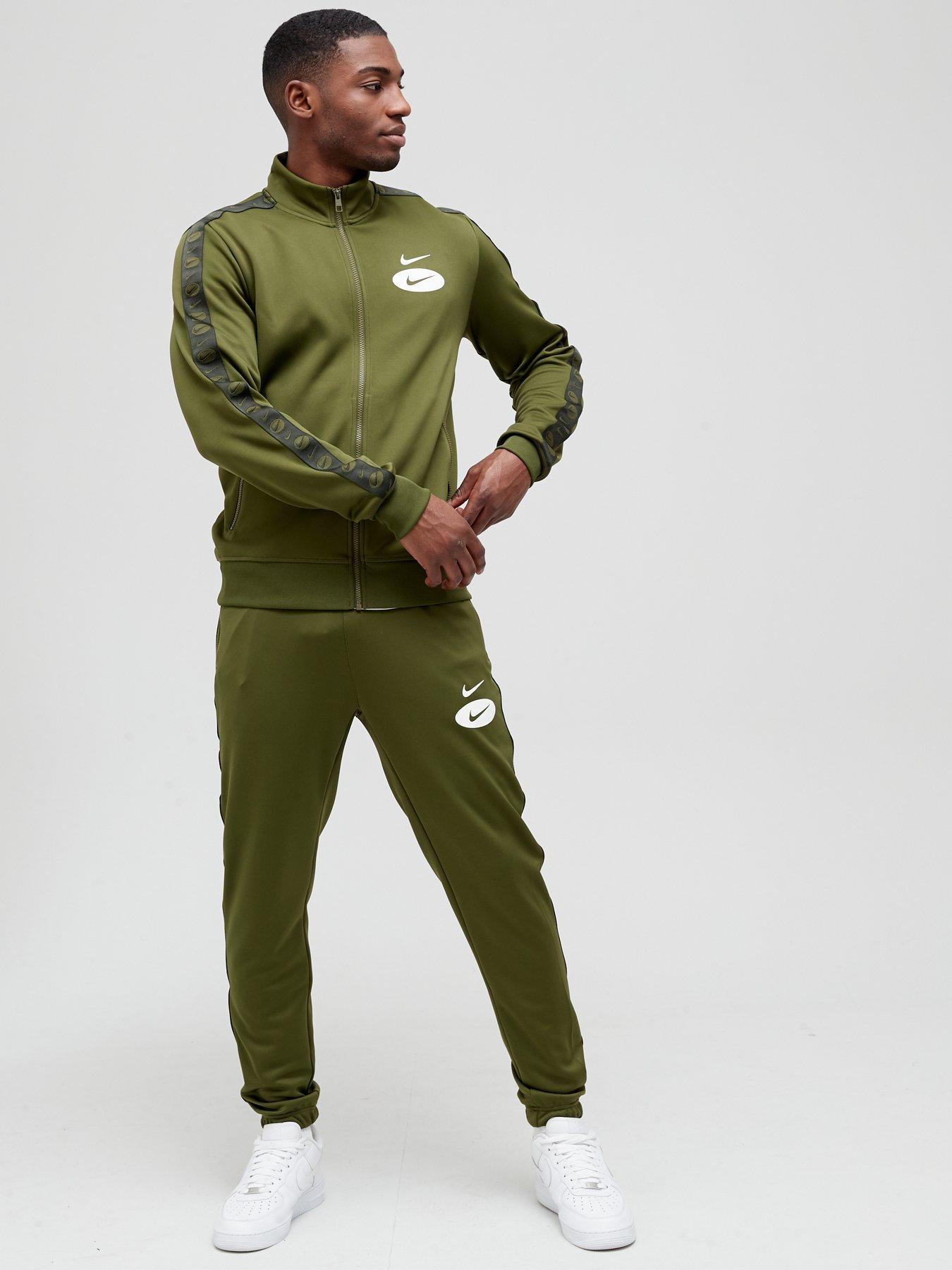 green nike tracksuit men