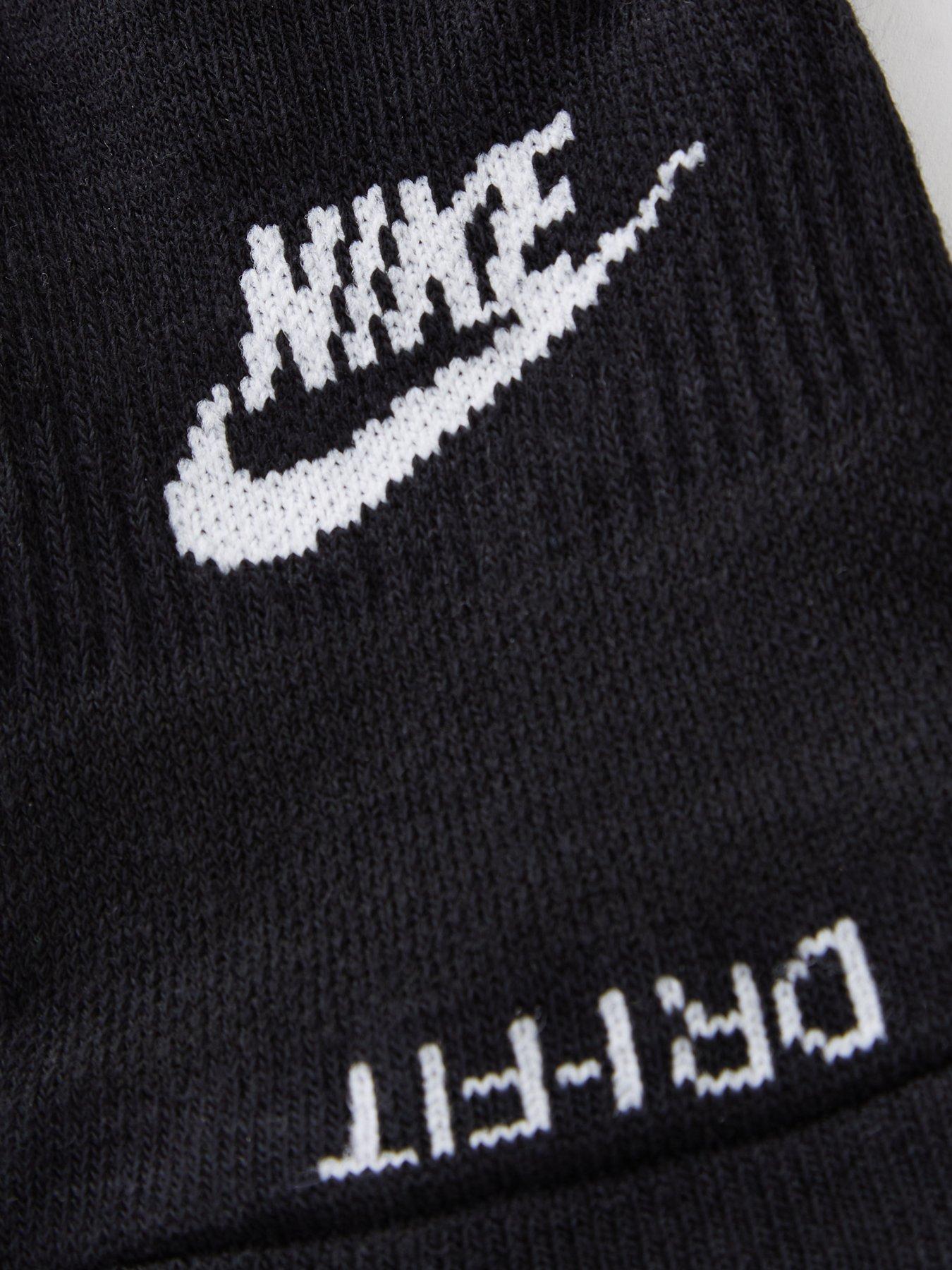 Nike Everyday Plus Cushioned 3 Pack Sock - Black | Very.co.uk