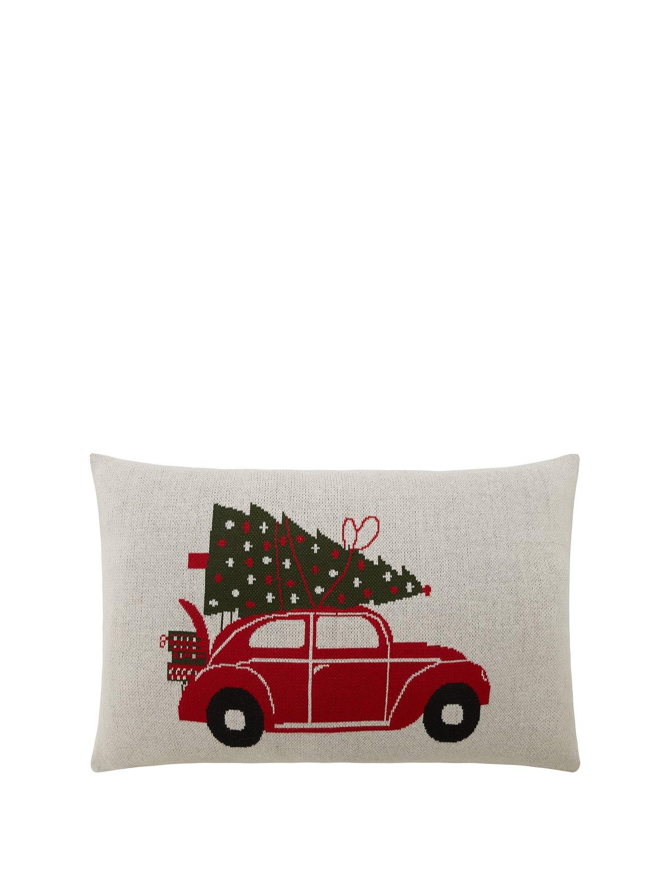 Product photograph of Cascade Home Christmas Tree On Car Cushion from very.co.uk