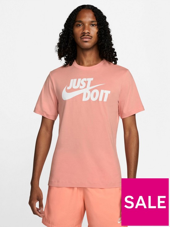front image of nike-nsw-just-do-it-t-shirt-pink
