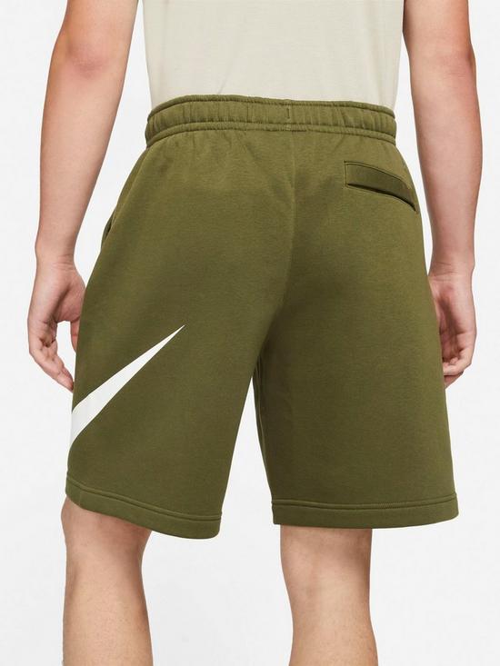 stillFront image of nike-club-fleece-swoosh-shorts-green