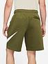  image of nike-club-fleece-swoosh-shorts-green