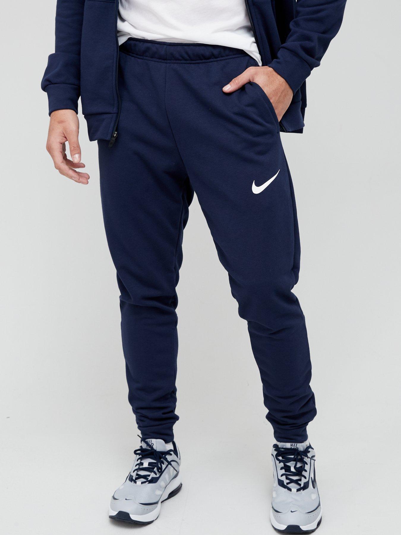 Nike Train Dri-FIT Fleece Taper Pants - Navy | very.co.uk