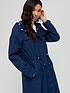  image of v-by-very-shower-resistant-coat-with-check-lining-navy