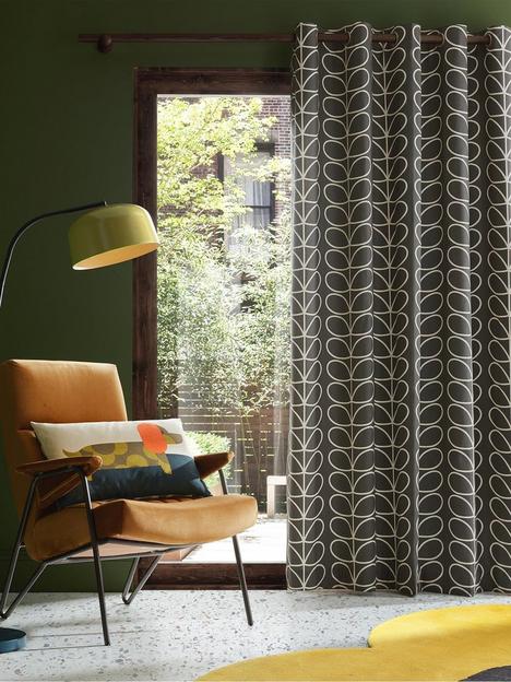 orla-kiely-linear-stem-lined-eyelet-curtains-charcoal