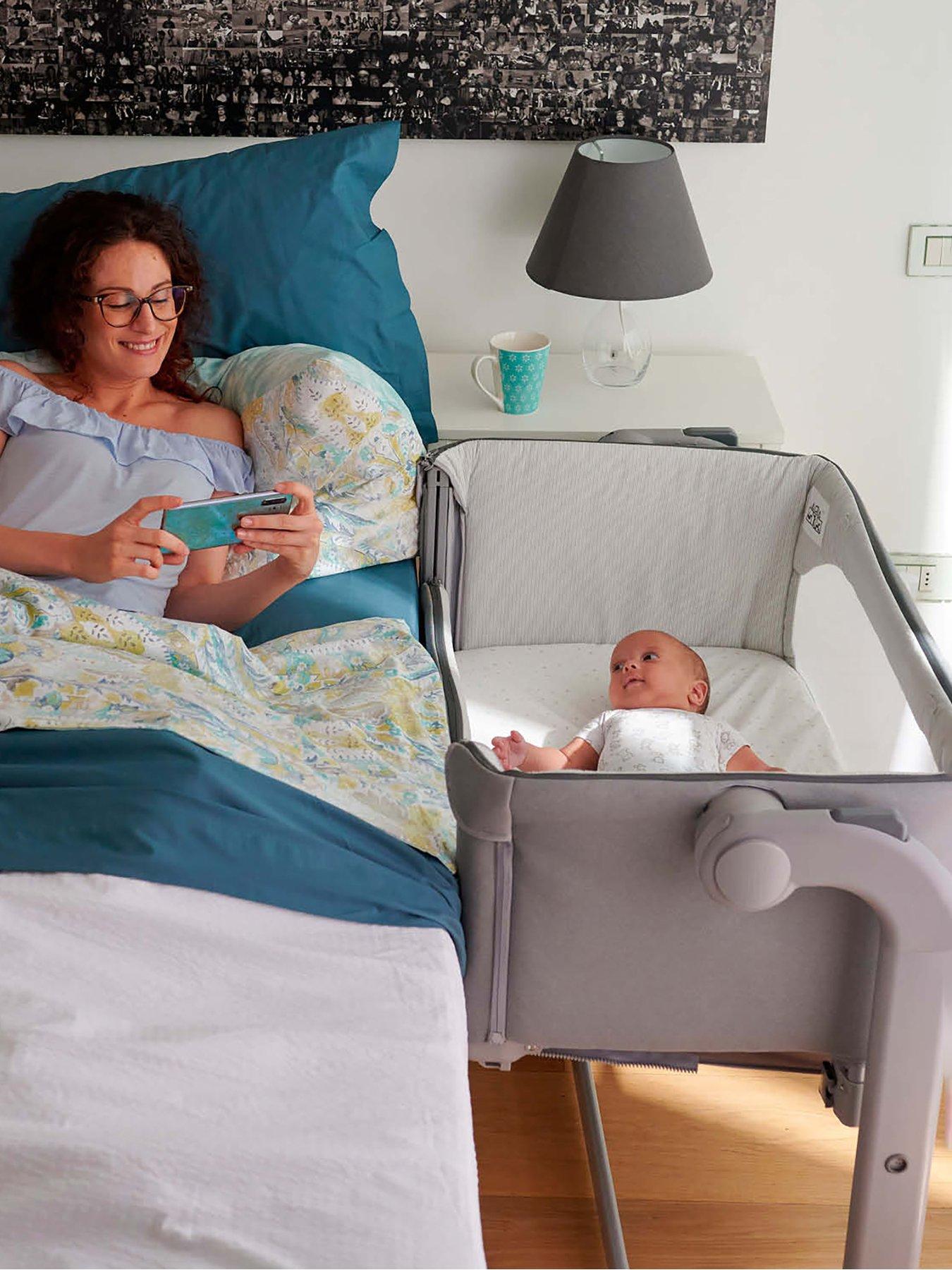Product photograph of Chicco Next2me Magic 2 Side Sleeping Crib - Cool Grey from very.co.uk