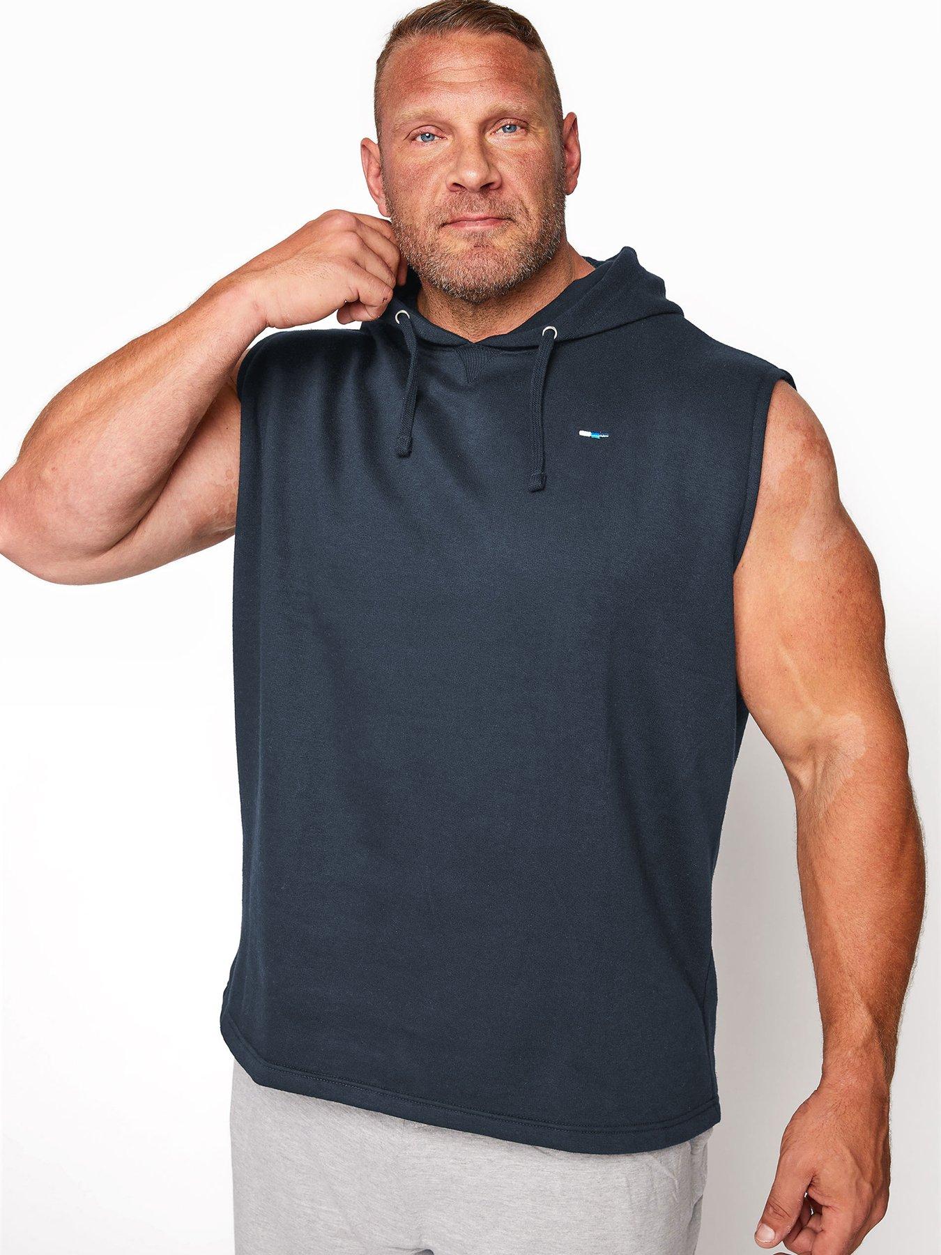 BadRhino Essential Sleeveless Hoodie, Navy, Size 7-8Xl, Men