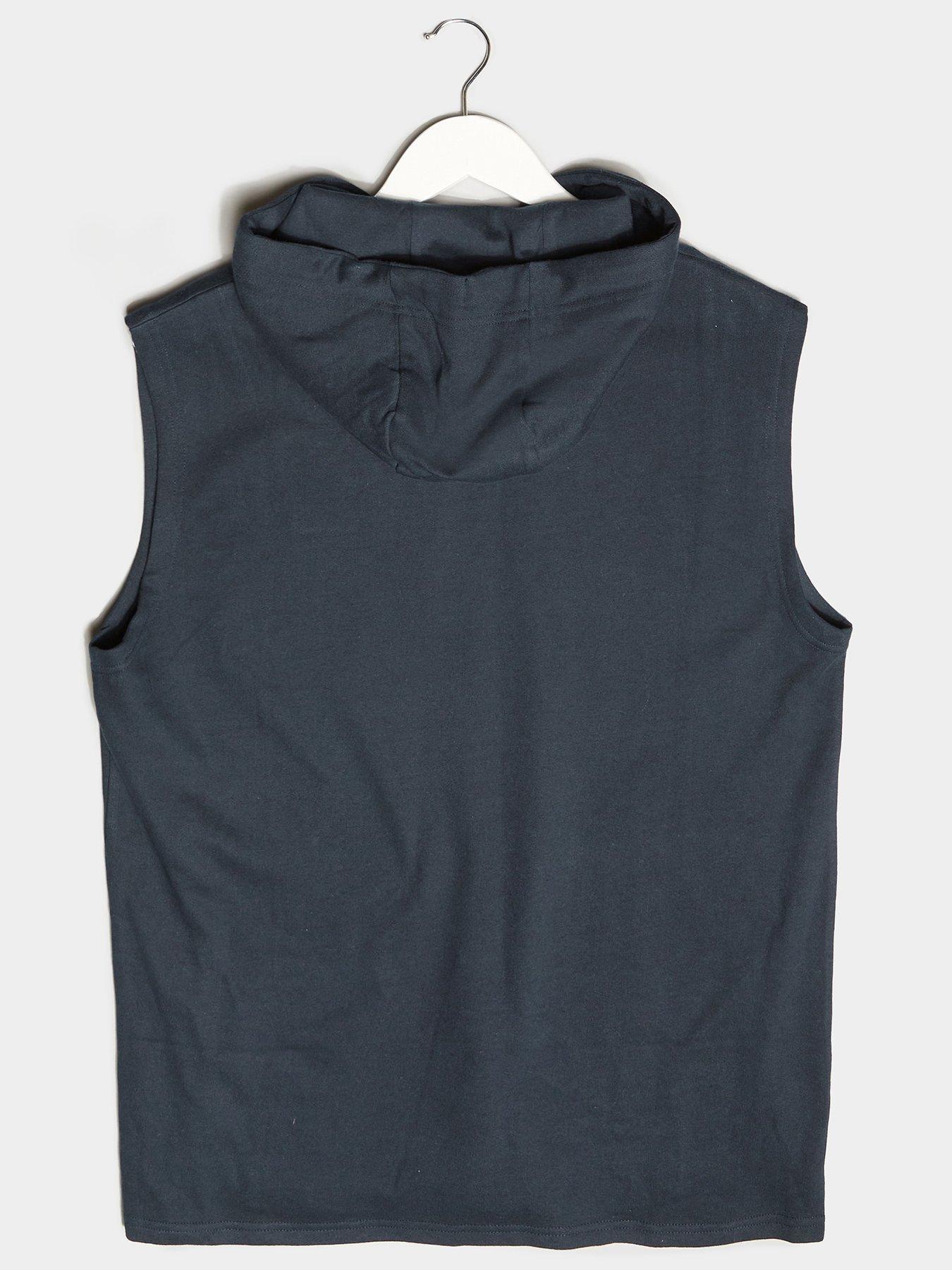 Image 2 of 2 of BadRhino Essential Sleeveless Hoodie - Navy