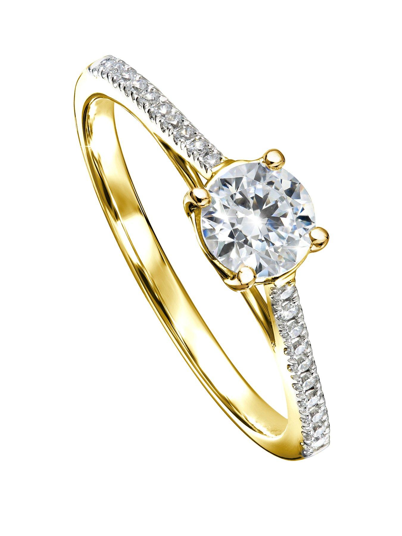 Image 1 of 6 of Created Brilliance Margot&nbsp;9ct Yellow Gold 0.50ct Lab Grown Diamond Engagement Ring