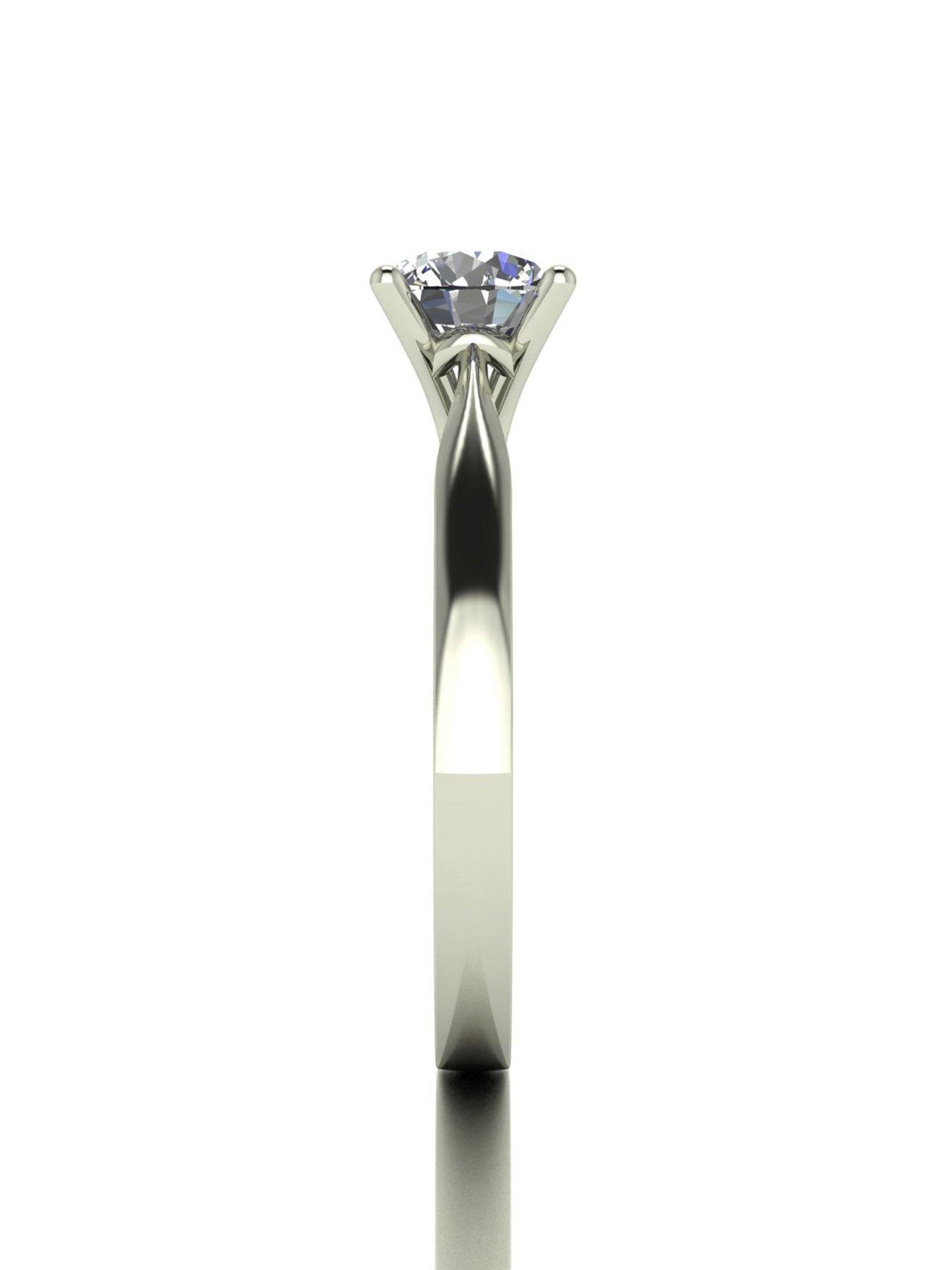 Image 3 of 4 of Moissanite 9ct Gold 1ct Special Edition 100 Facets Solitaire Ring