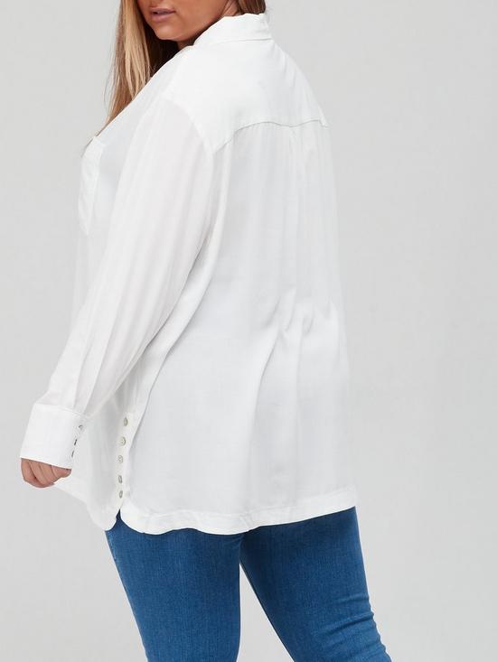stillFront image of v-by-very-curve-the-perfect-pocket-shirt-whitenbsp