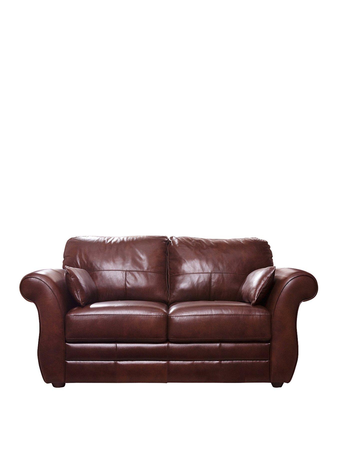 Product photograph of Vantage Italian Leather 2 Seater Sofa from very.co.uk