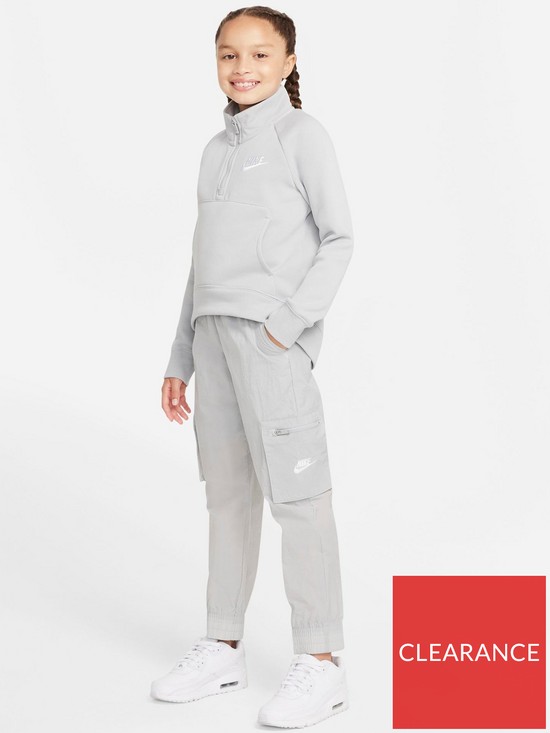 Nike Older Girls Nsw Woven Cargo Pant - Grey | very.co.uk