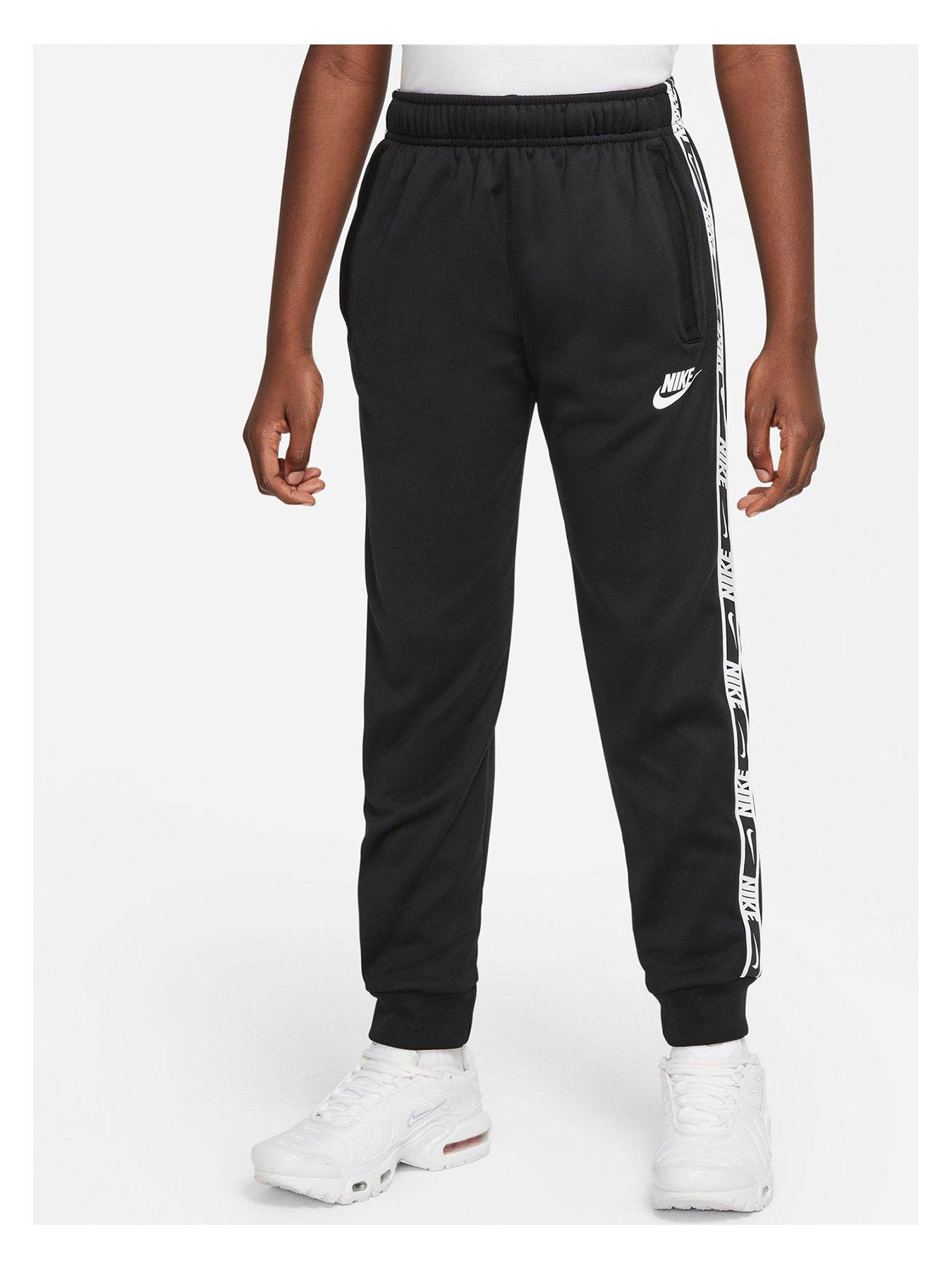 Nike Older Boys Nsw Repeat Logo Tape Jogger - Black | very.co.uk