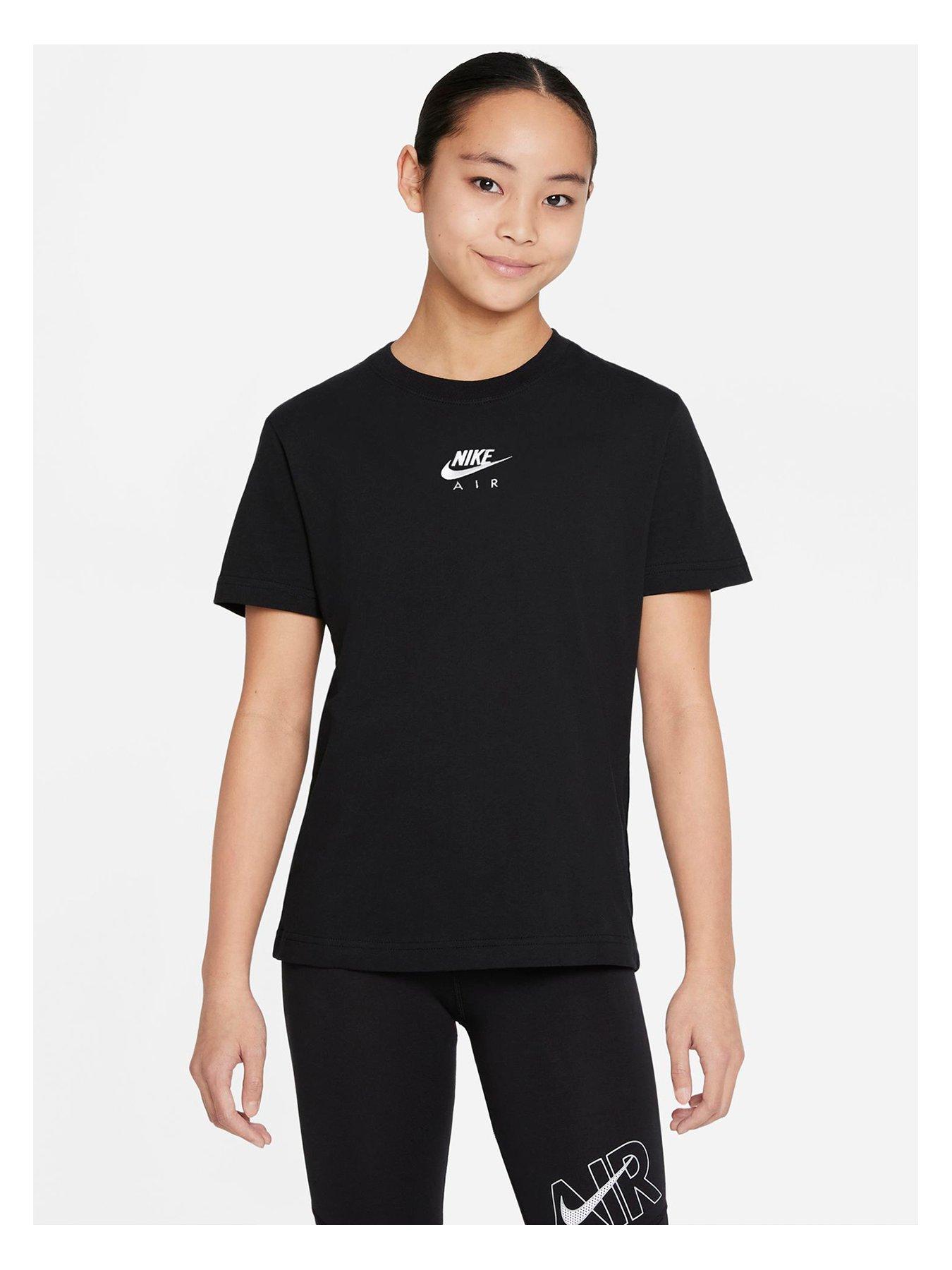 Kids Older Girls Nsw Air Boyfriend T-shirt - Black