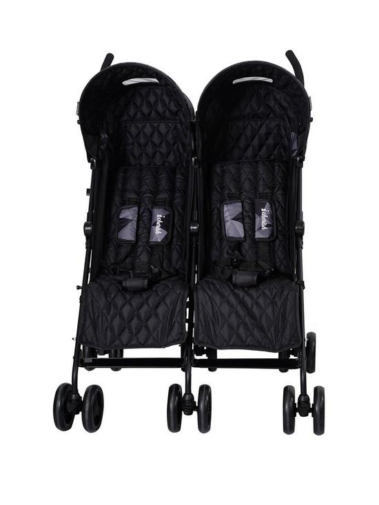 stillFront image of my-babiie-dani-dyer-cherish-black-geo-twin-stroller