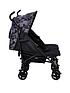  image of my-babiie-dani-dyer-cherish-black-geo-twin-stroller