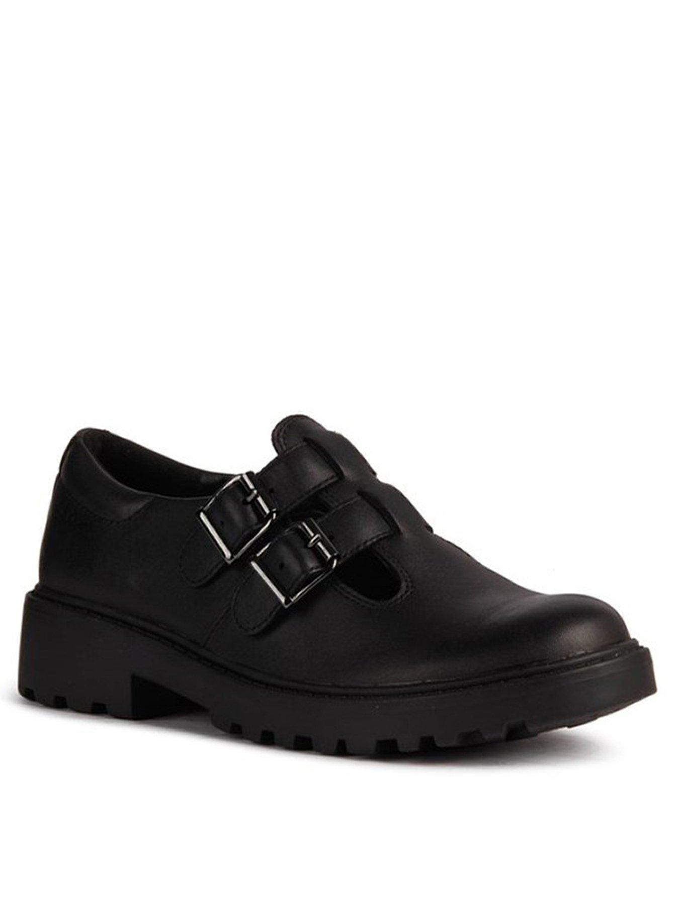 undefined Casey Girls Buckle School Shoe - Black