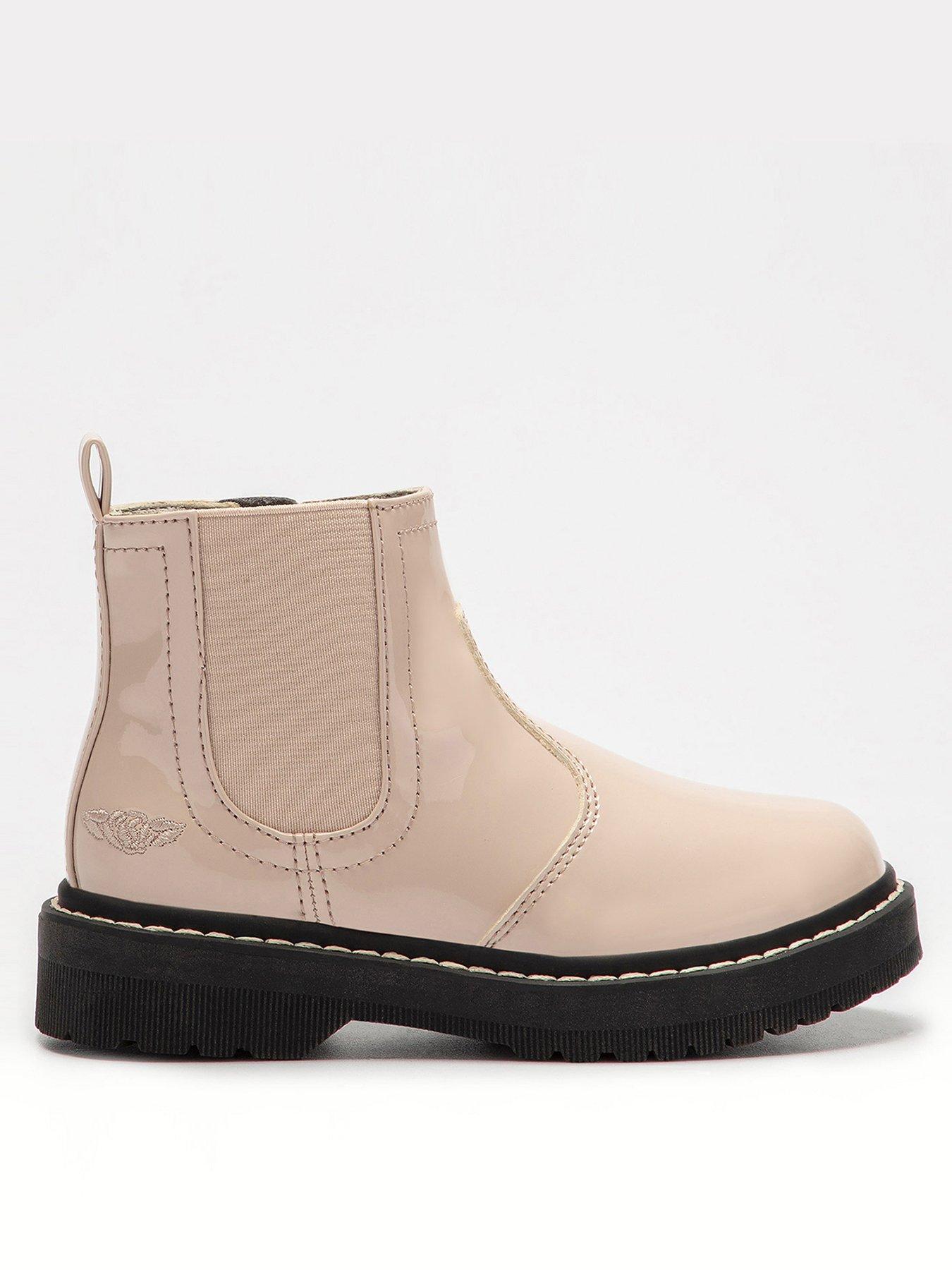  Children's Ruth Patent Chelsea Boots - Nude