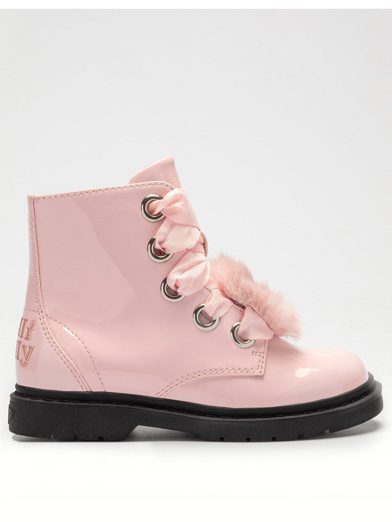  Fiocco Di Neve Patent Boots - Pink