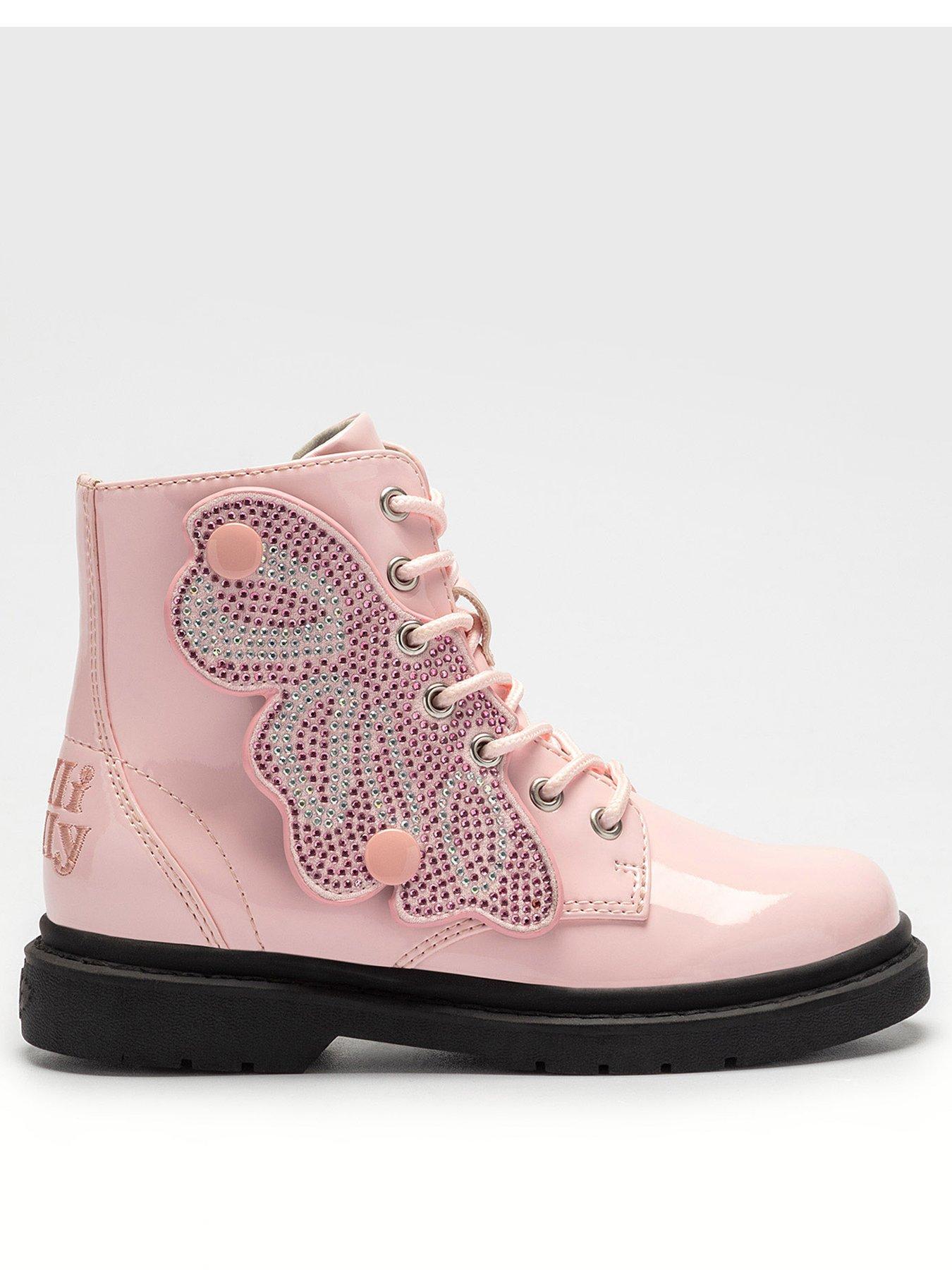 Shoes & boots Diamond Wings Patent Ankle Boots - Pink