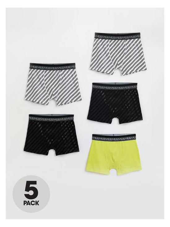 front image of river-island-boys-stripe-boxers-5-packnbspnbsp-nbspmulti