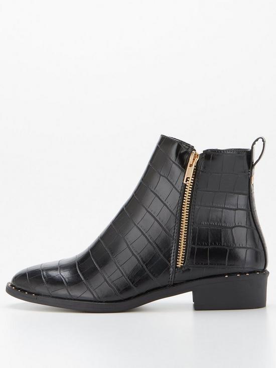 front image of v-by-very-hyde-zip-ankle-boot-black